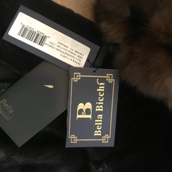 MINK & SABLE BellaBicchi Coat made for Neiman Marcus Collection NWTags & CoatBag - Picture 7 of 16